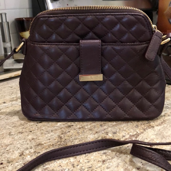 Small Talbots dark purple quilted shoulder bag main image 5